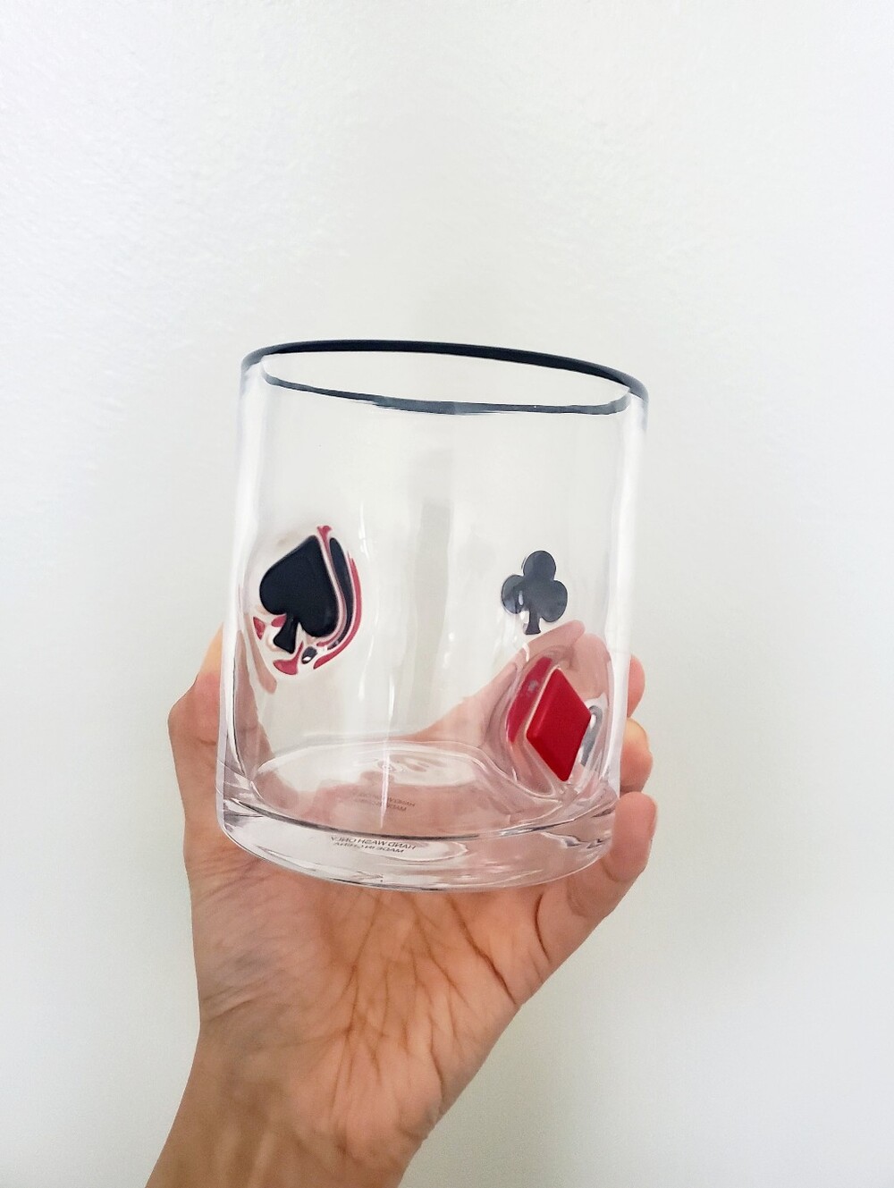 Deck Of Cards Suits Poker Charm Icon Juice Drinking Glass Cup
